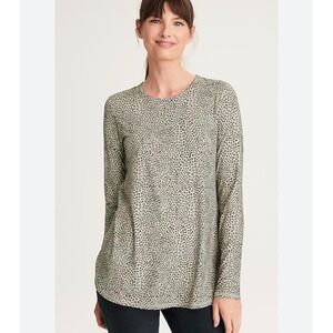 J.Jill Fit Performance Long-Sleeve Tee – Leopard Print – Size 4X – NWT